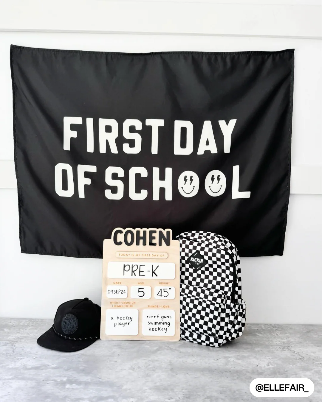 First / Last Day of School (Black) Reversible Banner - Image 7