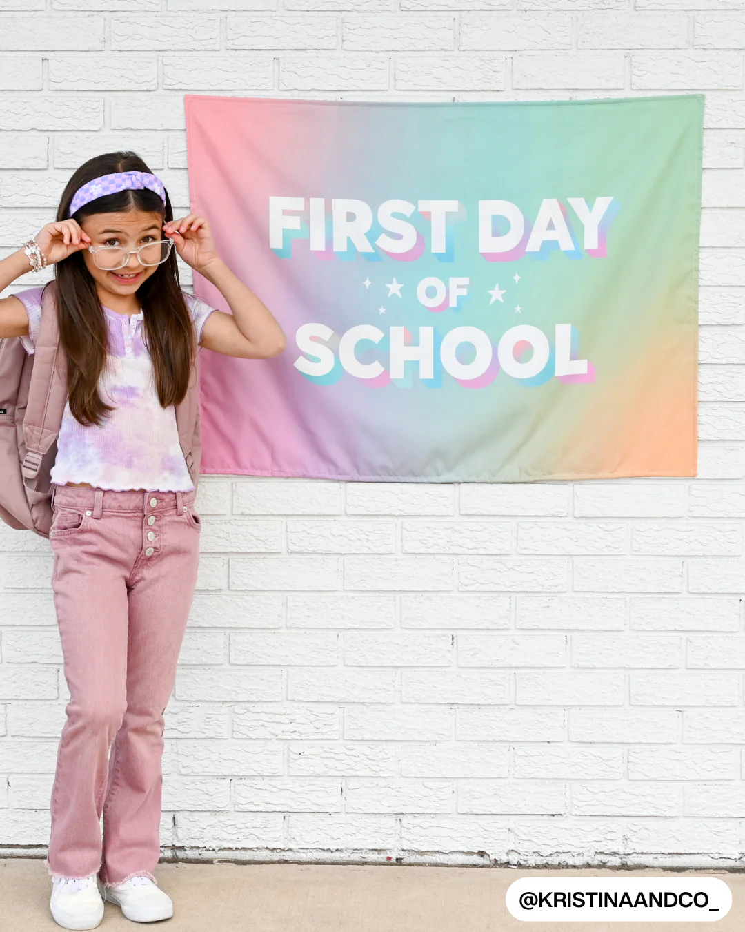 First / Last Day of School (Rainbow) Reversible Banner - Image 3