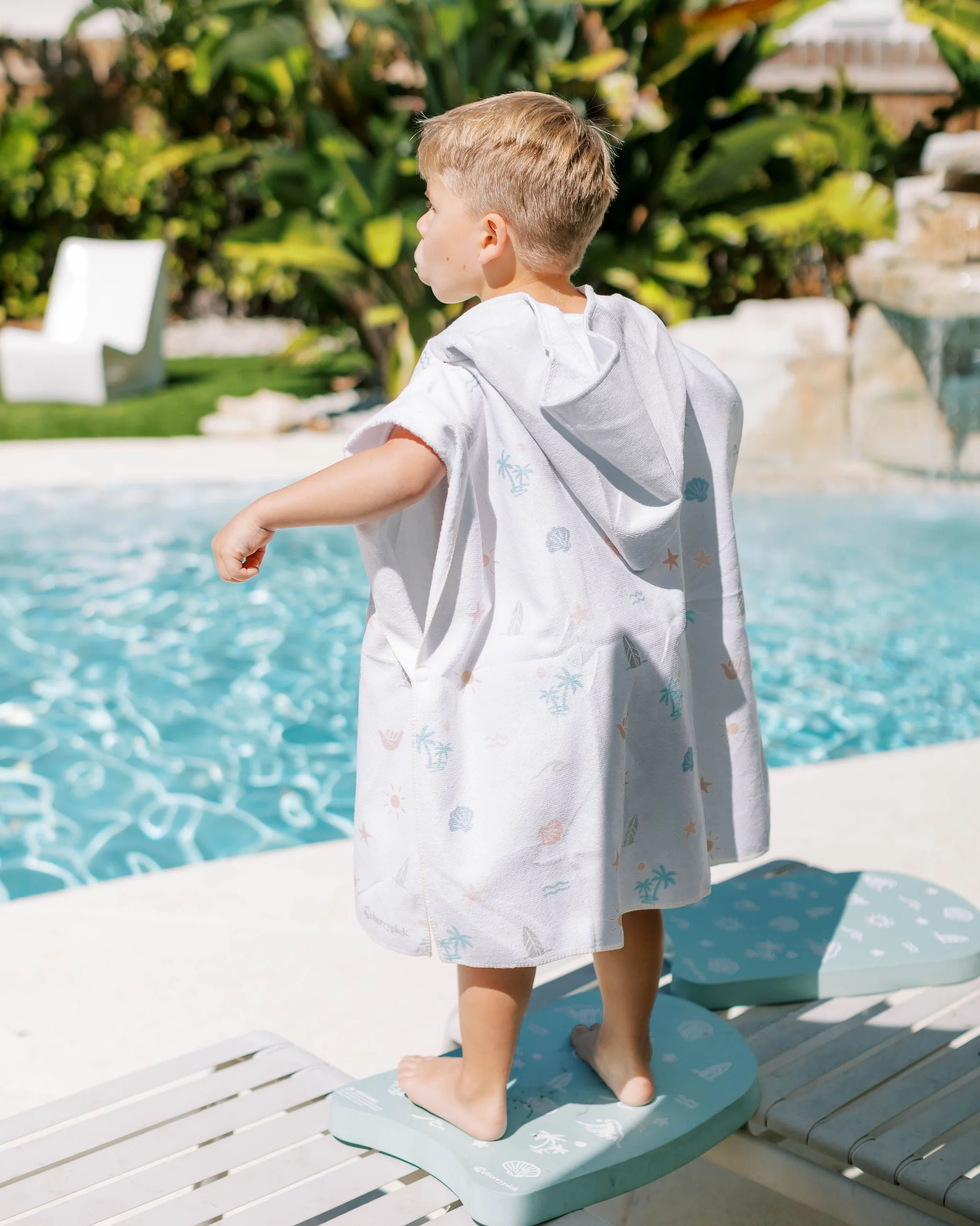 Kids Hooded Beach Poncho - Quick Dry Pool & Swim Towel - Image 4