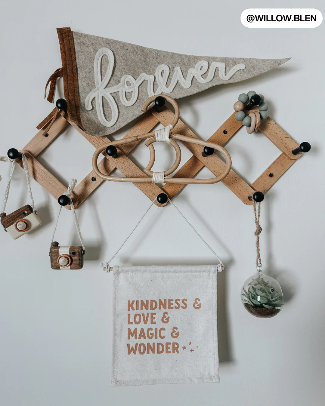 Kindness Love Magic Wonder Canvas Hang Sign - Image 4