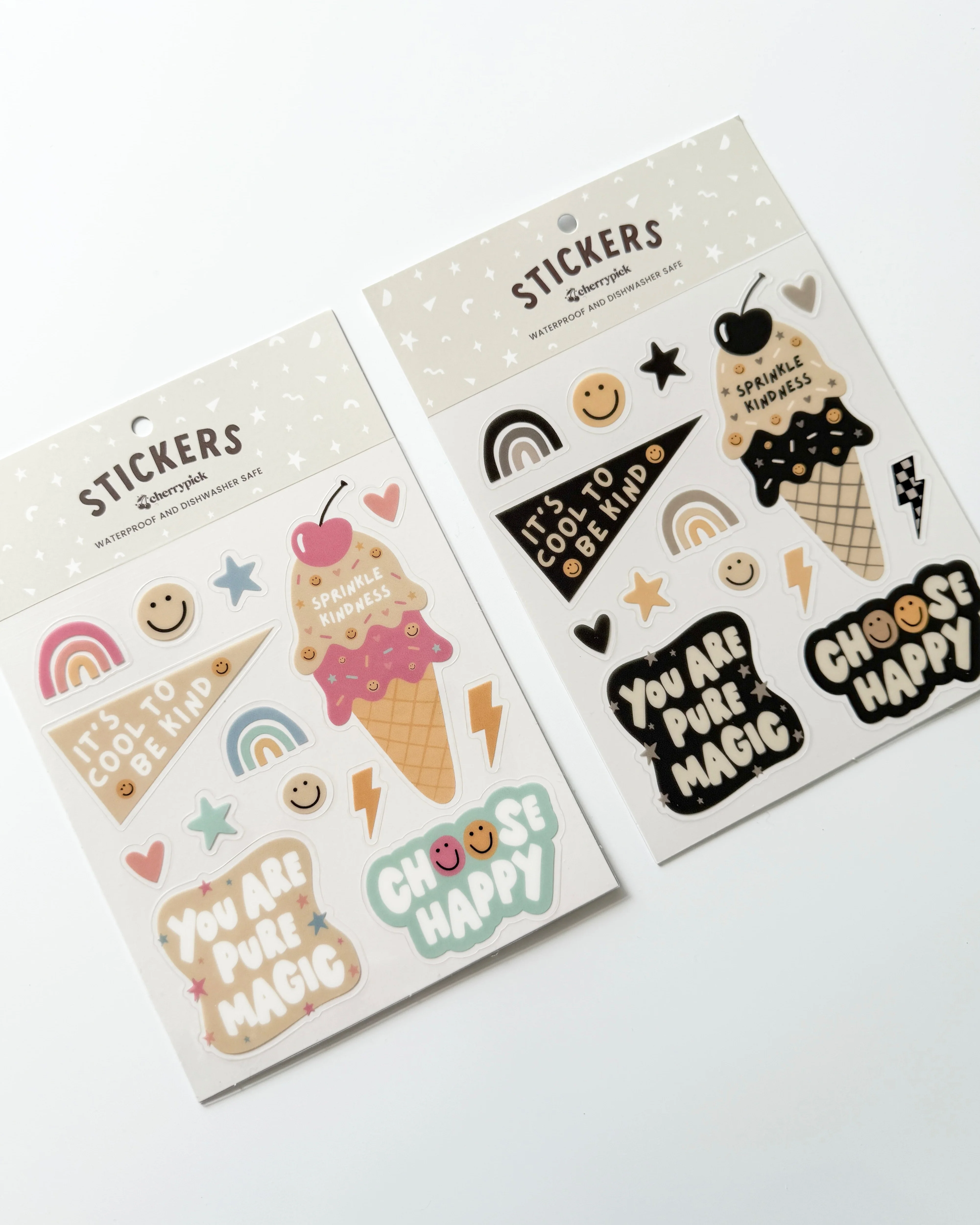 Kindness Waterproof Sticker Sheet (Pastel) - Image 3