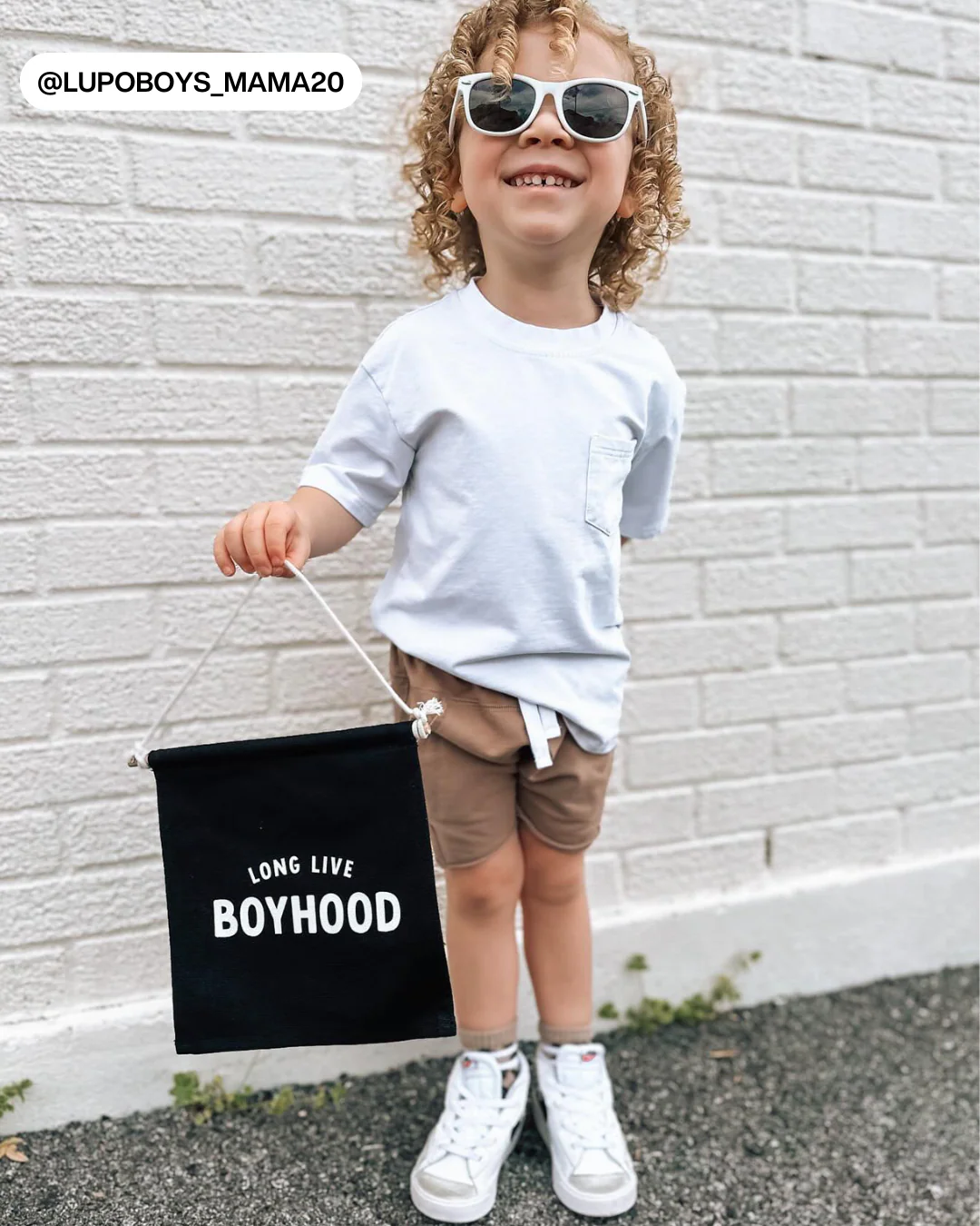 Long Live Boyhood (Black) Canvas Hang Sign - Image 4