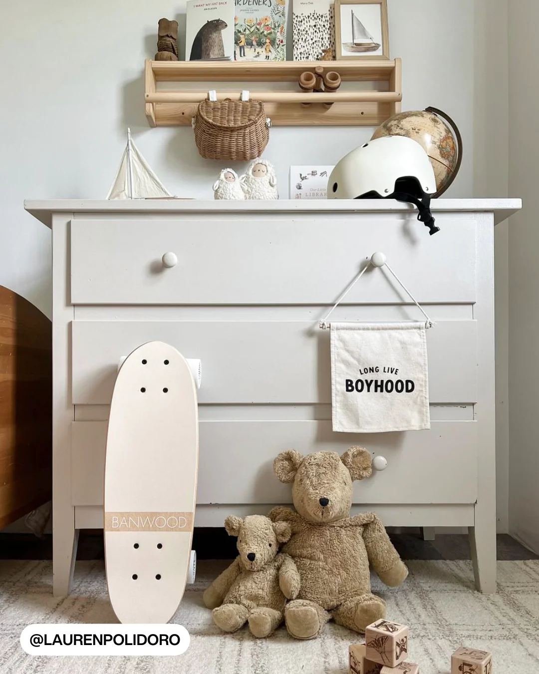Long Live Boyhood (Natural) Canvas Hang Sign - Image 5