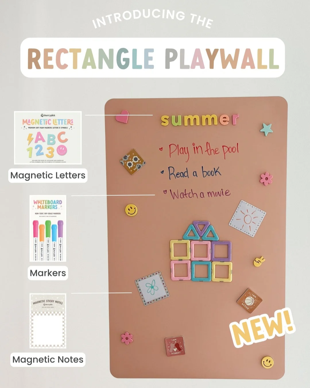 Magic Playwall - Rectangle Magnetic Wall Decal for Kids - Image 3