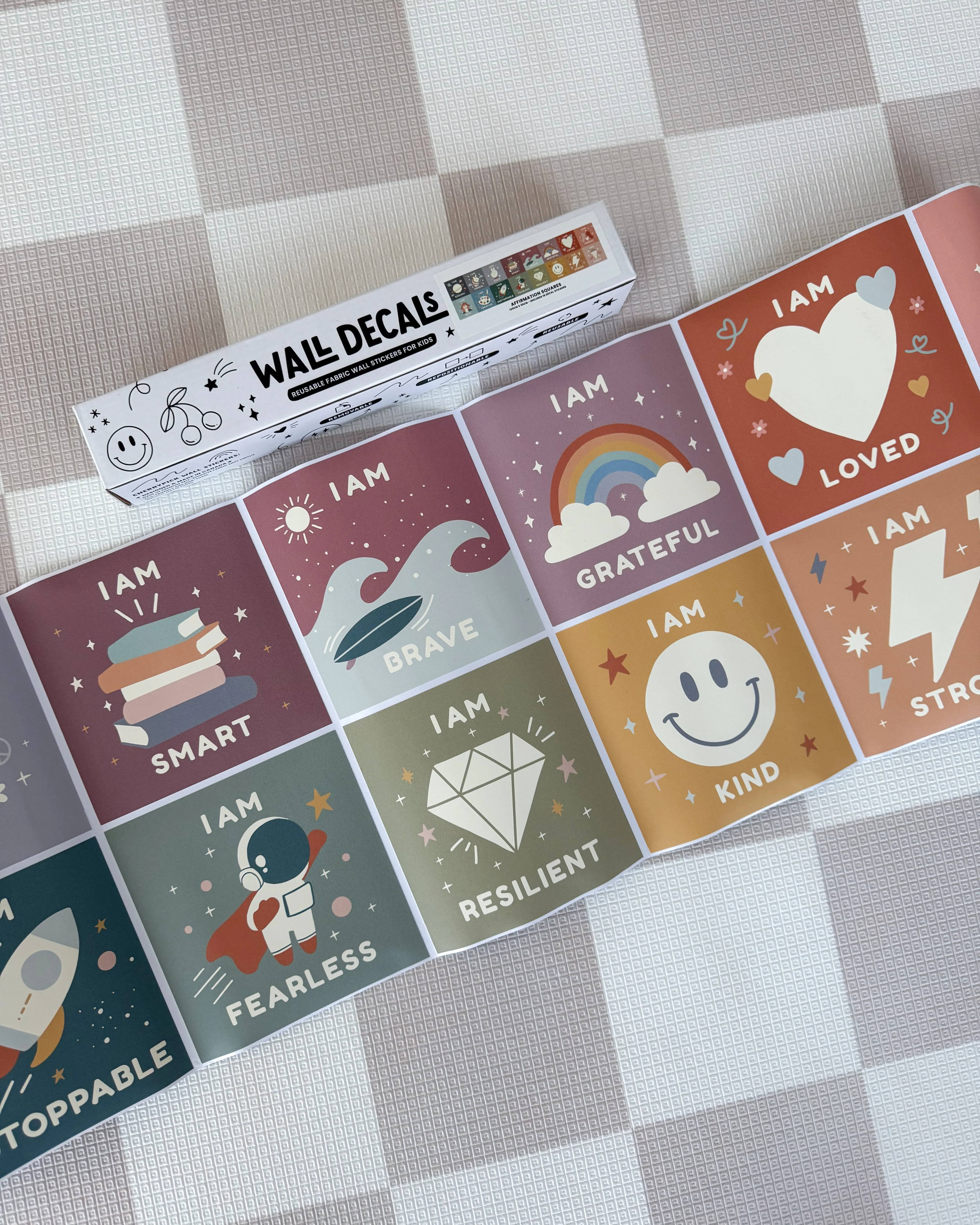 Peel & Stick Fabric Wall Stickers - Affirmation Squares - Image 5