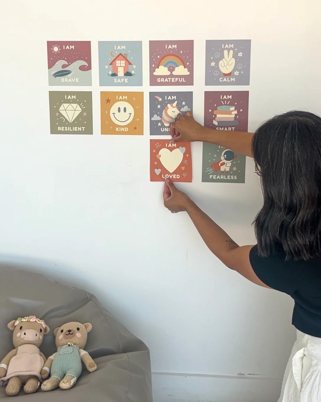 Peel & Stick Fabric Wall Stickers - Affirmation Squares - Image 7