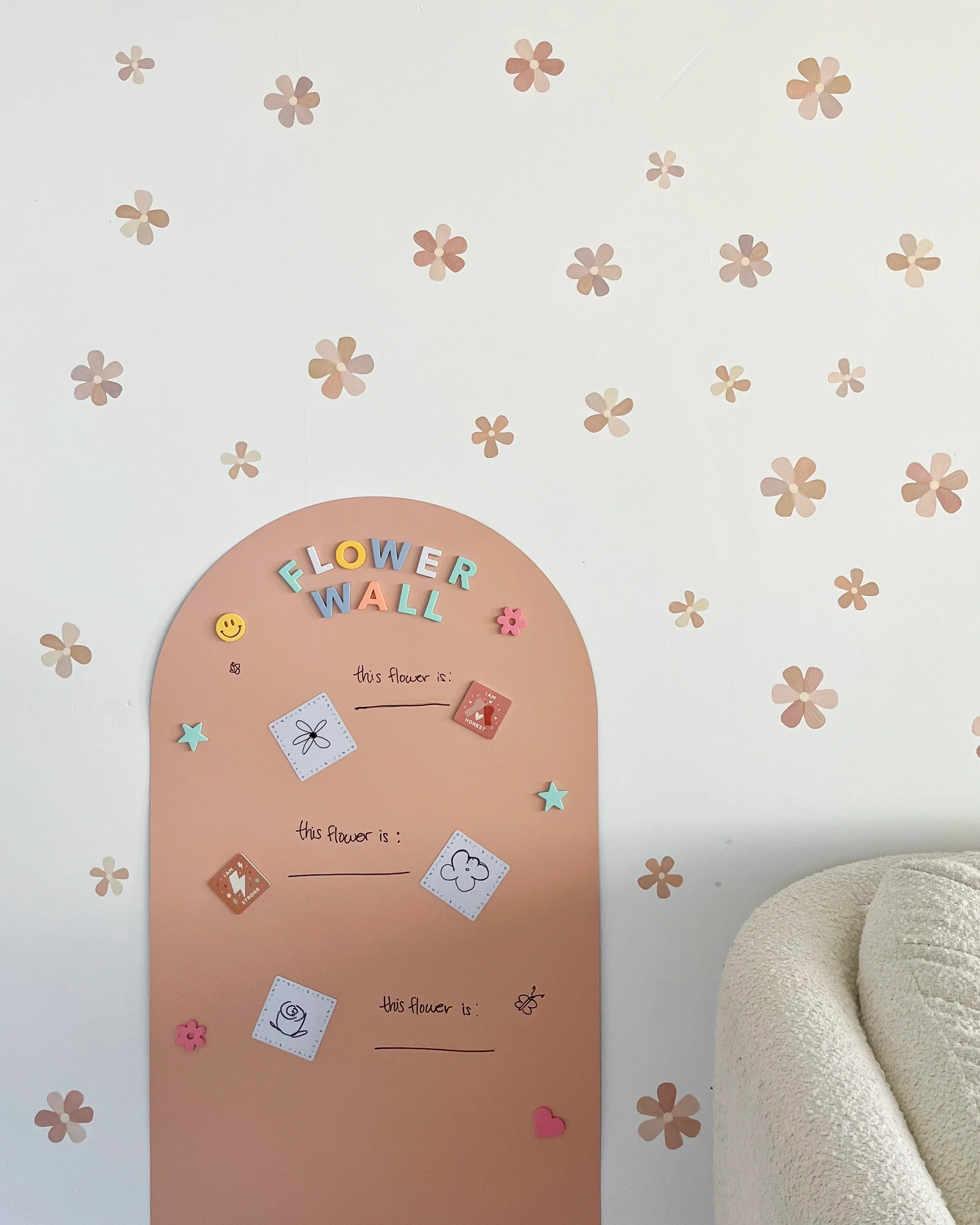 Peel & Stick Fabric Wall Stickers - Flowers - Image 5