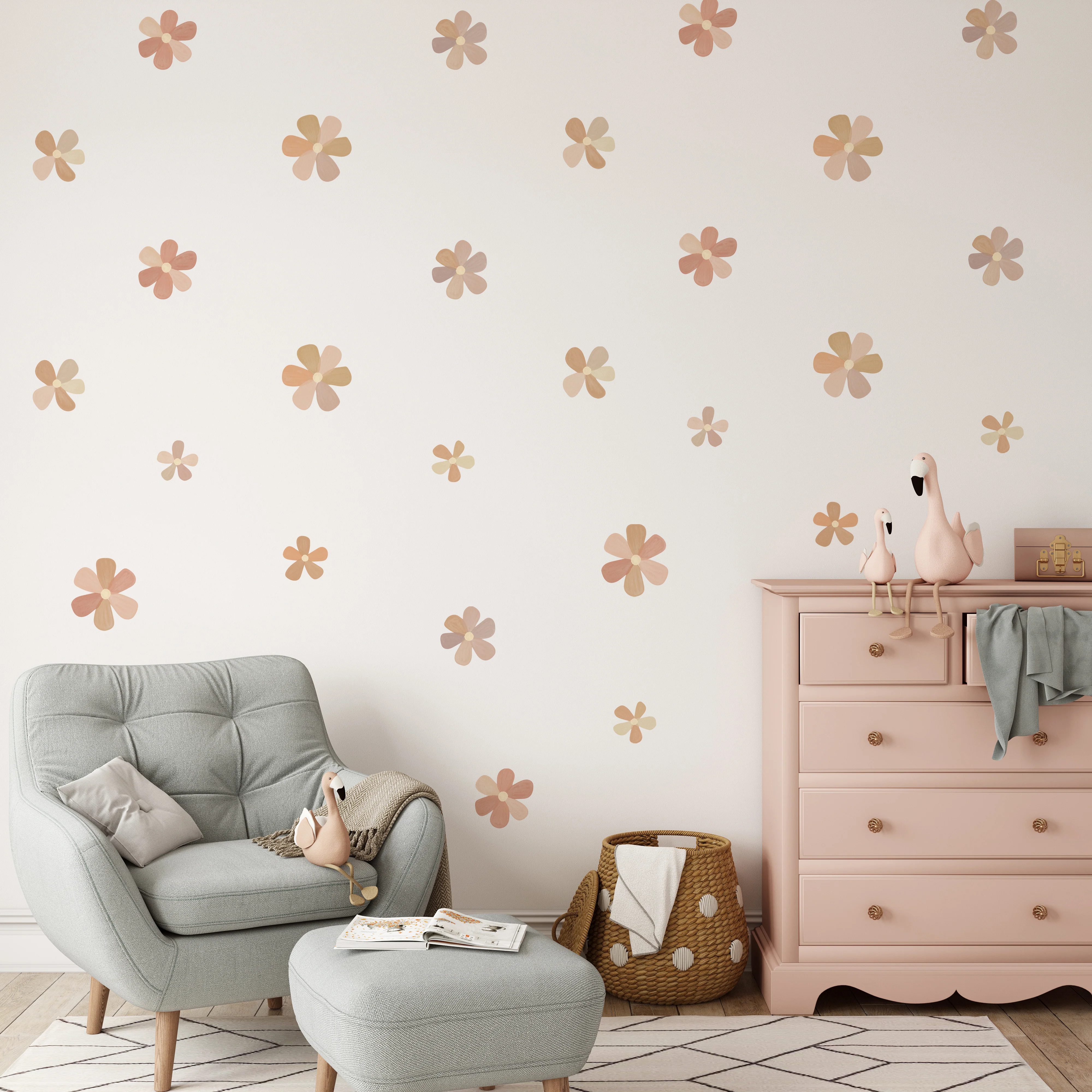 Peel & Stick Fabric Wall Stickers - Flowers - Image 8