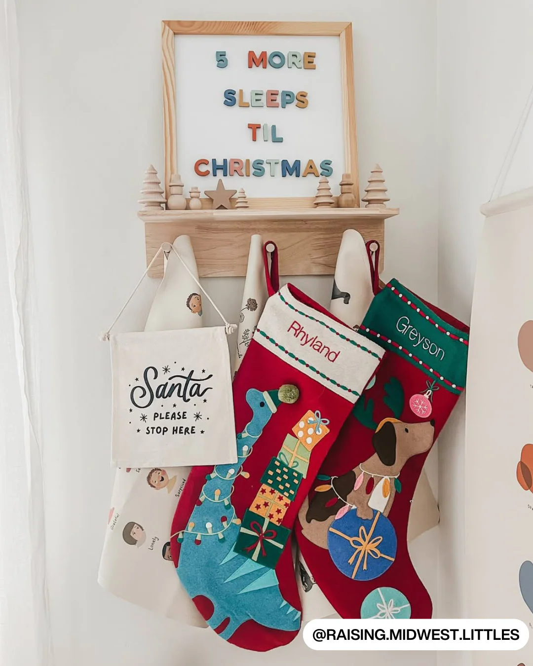 Santa Please Stop Here Christmas Canvas Hang Sign - Image 4