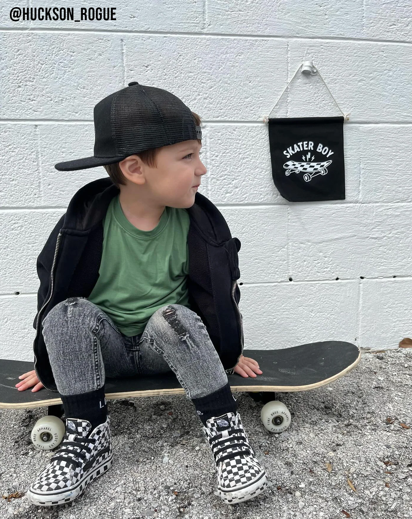 Skater Boy (Black) Canvas Hang Sign - Image 6