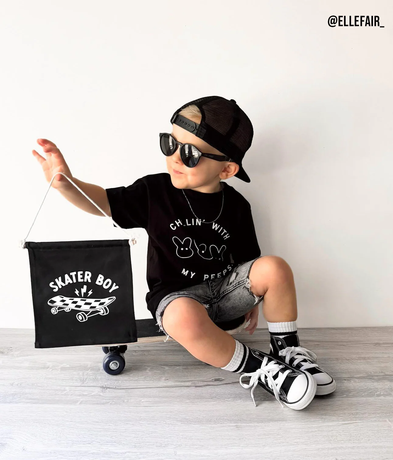 Skater Boy (Black) Canvas Hang Sign - Image 7