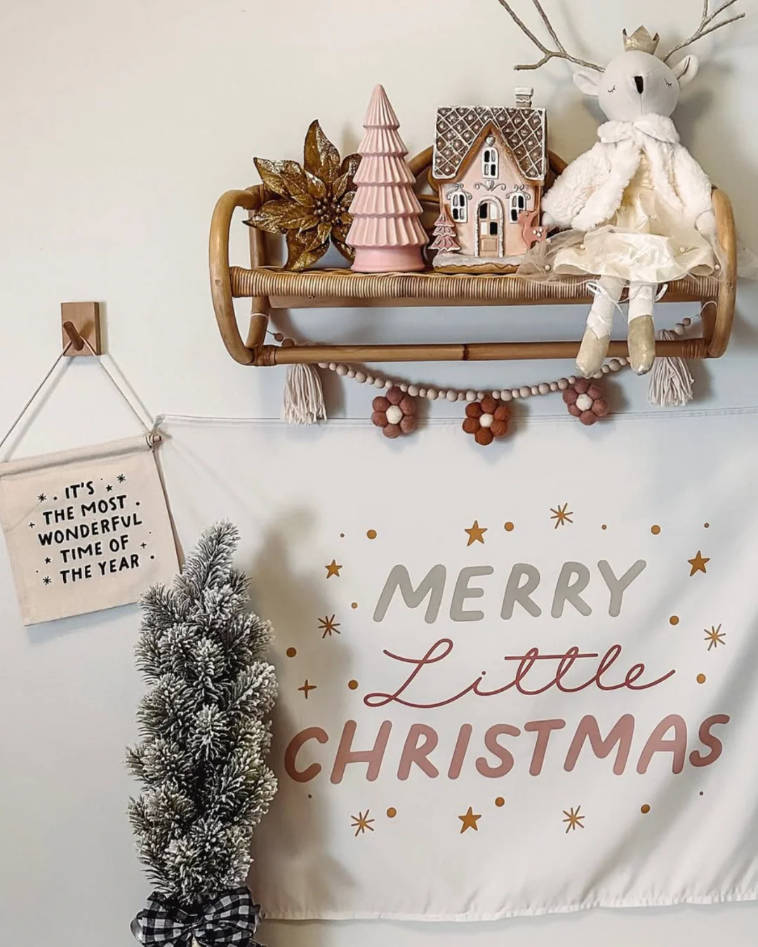 The Most Wonderful Time of The Year Christmas Canvas Hang Sign - Image 3
